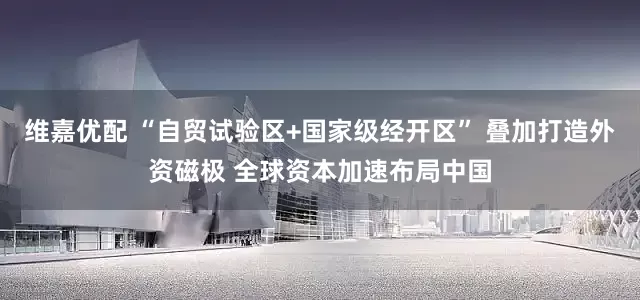 维嘉优配 “自贸试验区+国家级经开区” 叠加打造外资磁极 全球资本加速布局中国