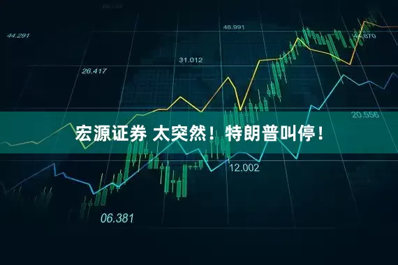 宏源证券 太突然！特朗普叫停！